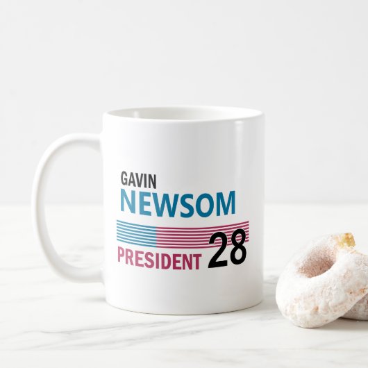 Mug Gavin Newsom 2028 (Avec donut)