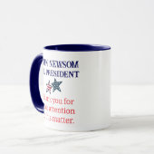 Mug Gavin Newsom pour le président | Merci pour votre (Devant gauche)