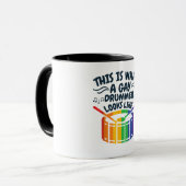 Mug Gay Drummer Drummer Mois Gay pride LGBTQ Rainbow (Devant gauche)