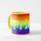 Mug gay pride Arc-en-ciel Couleurs LGBT Idée cadeau (Devant gauche)
