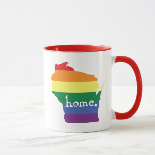 Mug Gay pride du Wisconsin Carte de la maison