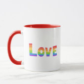 Mug Gay pride LGBT rainbow flag L'amour est l'amour LG (Gauche)