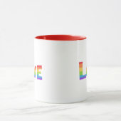 Mug Gay pride LGBT rainbow flag L'amour est l'amour LG (Centre)