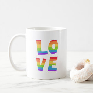 Mug Gay pride LGBT rainbow flag L'amour est l'amour LG