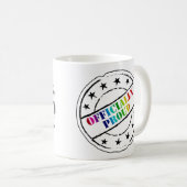 Mug gay pride "officiellement fier" (Devant droit)