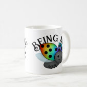 Mug Gay pride Rainbow Ladybug (Devant droit)