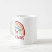 Mug Gay pride Rainbow Love gagne (Devant gauche)