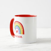 Mug Gay pride Rainbow Personnalisé (Devant gauche)