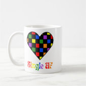 Mug Gay Pride Rainbow Single Af Valentines Day Sarcas  (Gauche)