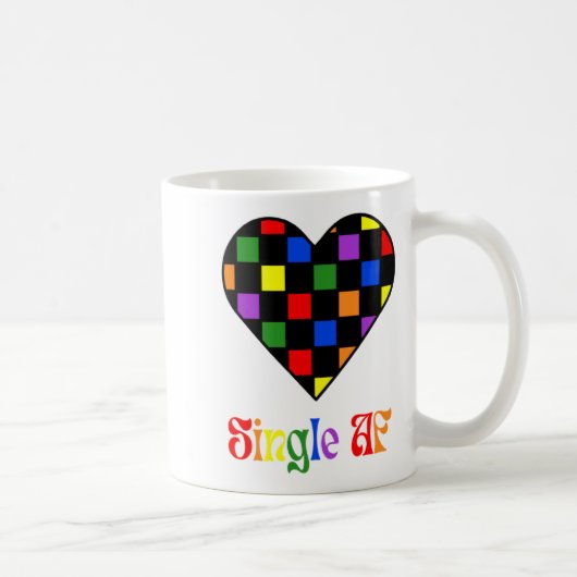 Mug Gay Pride Rainbow Single Af Valentines Day Sarcas  (Droite)