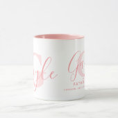 Mug Gayle name meaning and monogram soft pink text (Centre)