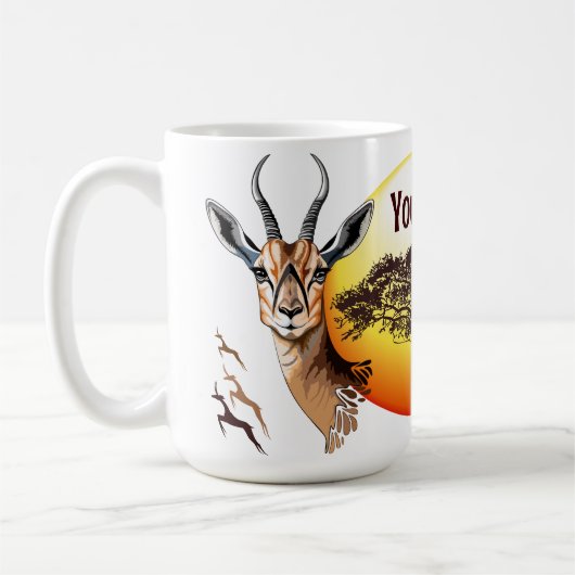 Mug Gazelle Antelope africaine animal sauvage (Gauche)