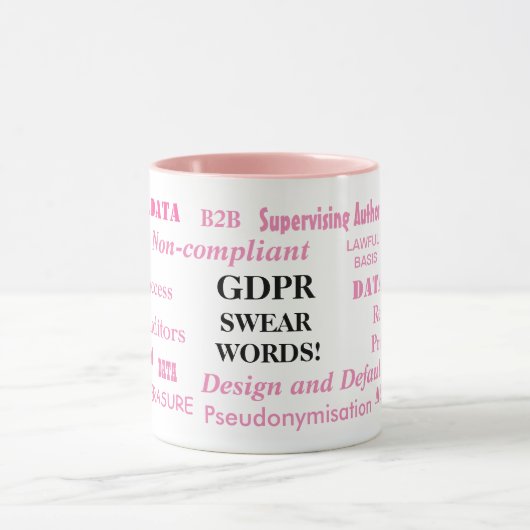 Mug GDPR jurent la plaisanterie drôle de conformité de (Centre)