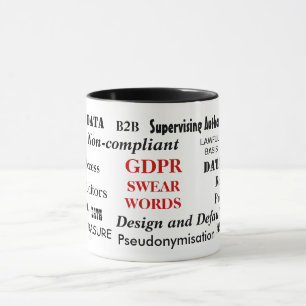 Mug GDPR jurent la plaisanterie drôle ennuyante de