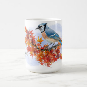 Mug Geai bleu aux couleurs d'automne