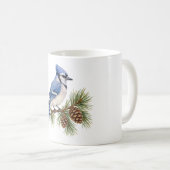 Mug Geai bleu sur une branche de pin (Devant droit)