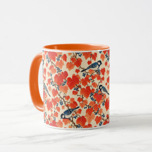 Mug Geais bleus et vignes de raisin d'automne
