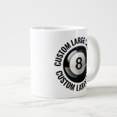 Mug géant 8 boule personnalisé avec texte de grand (Devant droit)