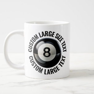 Mug géant 8 boule personnalisé avec texte de grand