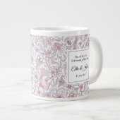 Mug géant à monogramme en arabesque florale, Cadea (Devant droit)