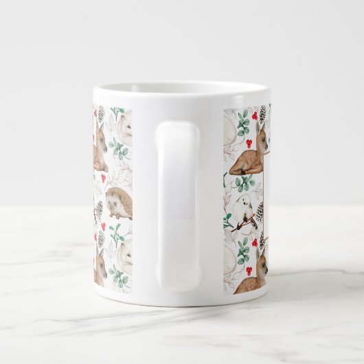 Mug géant, animaux des bois avec monogramme (Dos)