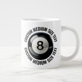 Mug géant boule 8 personnalisé de taille moyenne a (Droite)