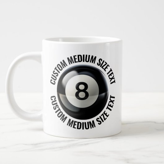 Mug géant boule 8 personnalisé de taille moyenne a (Gauche)