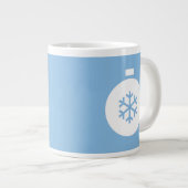 Mug Géant Boule de Noël Bleu Café (Devant droit)