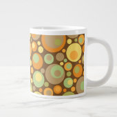 Mug géant Cercles Tons Terre Rétro (Droite)