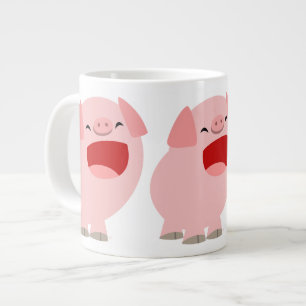 Mug Géant Cochon Chanteur de Dessin Animé Mignon