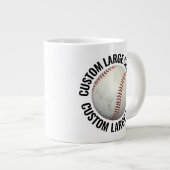 Mug Géant de Baseball avec Texte Personnalisé de G (Devant droit)