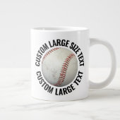 Mug Géant de Baseball avec Texte Personnalisé de G (Droite)