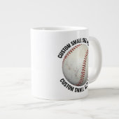 Mug Géant de Baseball avec Texte Personnalisé de P (Devant droit)