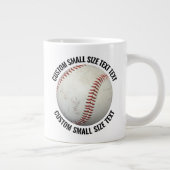 Mug Géant de Baseball avec Texte Personnalisé de P (Droite)