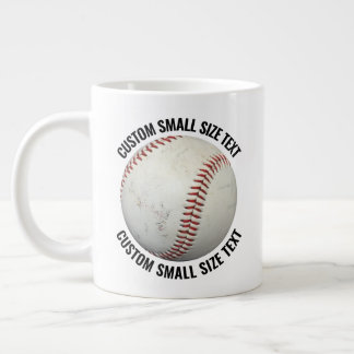 Mug Géant de Baseball avec Texte Personnalisé de P