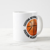 Mug géant de basketball avec texte personnalisé de (Devant droit)