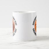 Mug géant de basketball avec texte personnalisé de (Devant)
