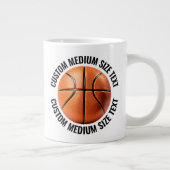Mug géant de basketball avec texte personnalisé de (Droite)