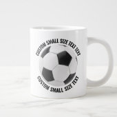 Mug Géant de Foot Personnalisé avec Texte - 20oz (Droite)