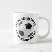 Mug Géant de Foot Personnalisé de Taille Moyenne (Droite)
