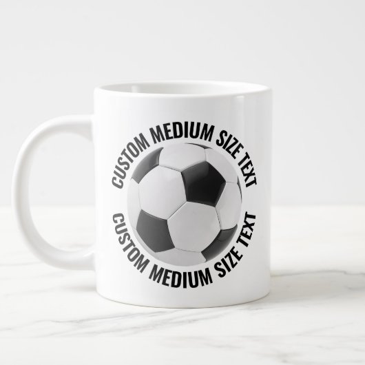 Mug Géant de Foot Personnalisé de Taille Moyenne (Gauche)