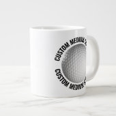 Mug géant de golf avec texte personnalisé de taill (Devant droit)
