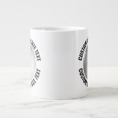 Mug géant de golf avec texte personnalisé de taill (Devant)