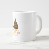Mug Géant de Noël 'Merry & Bright' à Paillettes Do (Devant droit)