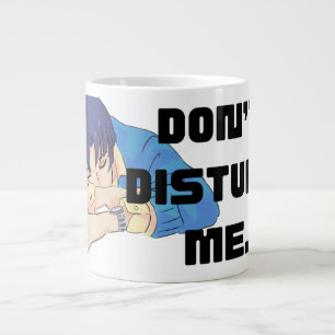 Mug géant de style anime 'Ne me dérangez pas'
