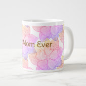 Mug géant floral artistique "Meilleure maman du mo (Devant droit)
