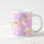 Mug géant floral artistique "Meilleure maman du mo (Droite)