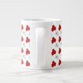 Mug géant motif rétro fraises et fleurs (Dos)