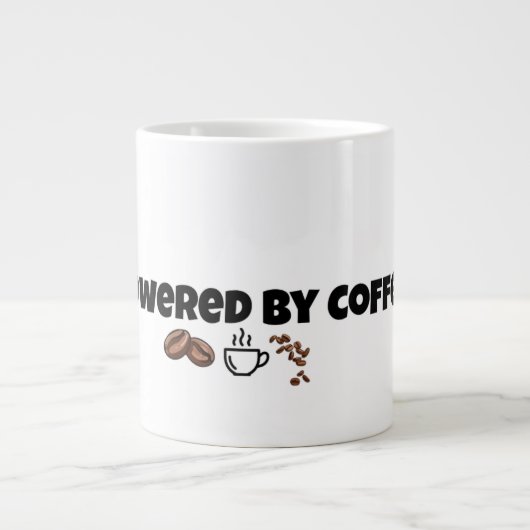 Mug Géant pour Amoureux de Café Drôle Alimenté par (Devant)