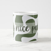 Mug géant rétro ondulé 'Soyez une personne gentill (Devant)